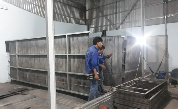 Hình ảnh thực tế sản phẩm bồn công nghiệp tại xưởng công ty Cơ khí Phong Vũ.