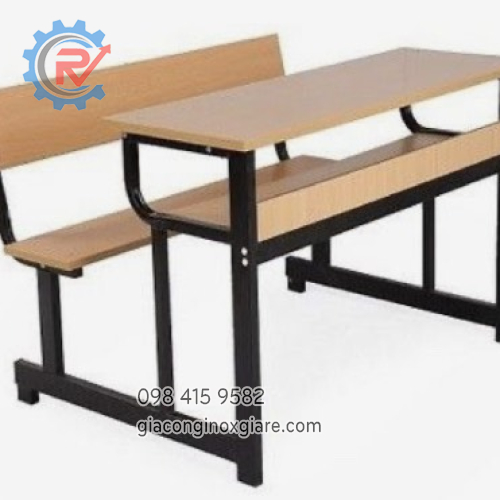 Bộ bàn học sinh liền ghế có tựa lưng dành cho học sinh các cấp PV-BG007