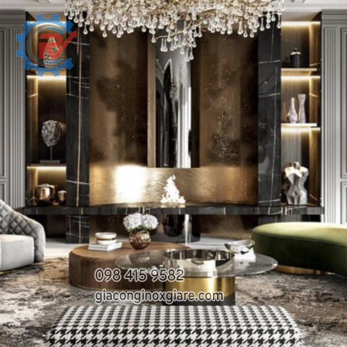 Bạn đang tìm đơn vị gia công nội thất inox mạ vàng 