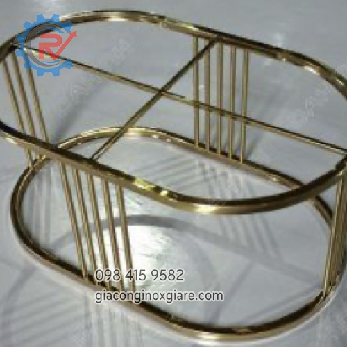 Nhận gia công sản xuất theo yêu cầu chân bàn inox mạ vàng 