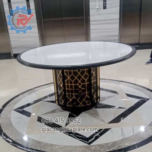 Thiết kế gia công chân bàn inox mạ vàng