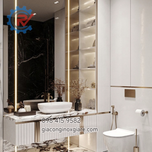 NỘI THẤT PHÒNG TẮM VÀ NHÀ VỆ SINH ĐẸP, HIỆN ĐẠI.