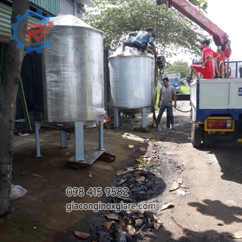 Gia công bồn inox xử lý nước thải công nghiệp