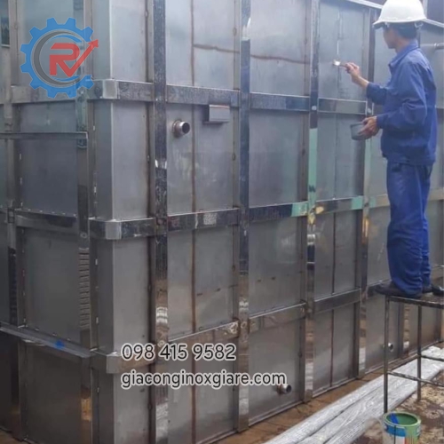 Gia công bồn bể inox công nghiệp 