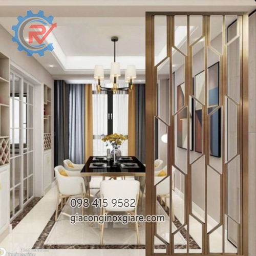 Gia công Vách ngăn inox mạ PVD quận Tân Phú 