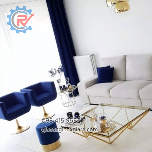 Nhận gia công, lắp đặt trang trí nội thất inox mạ PVD vàng cao cấp 