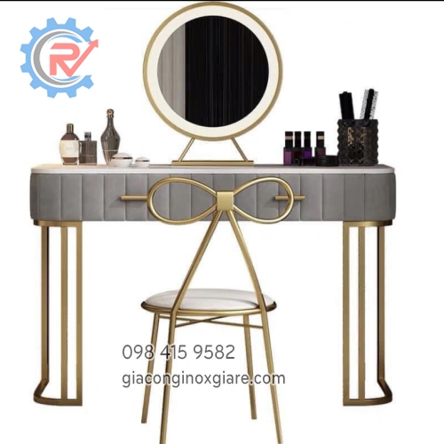 Bàn phấn mạ vàng phong cách hiện đại sang trọng 