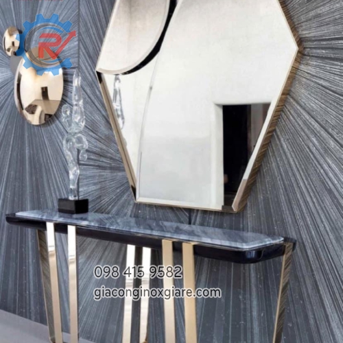 Bàn trang trí console mạ vàng PVD đẳng cấp sang trọng 