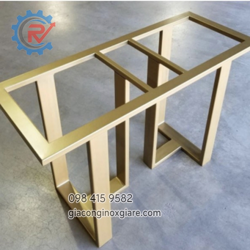 Gia công chân bàn ăn inox mạ PVD theo yêu cầu 