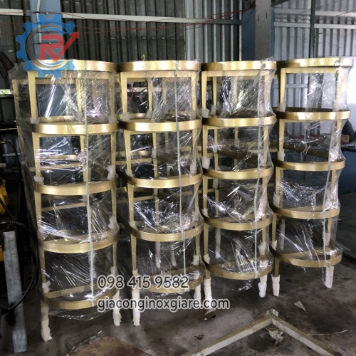 Gia công sản xuất nội thất inox mạ PVD màu theo yêu cầu 