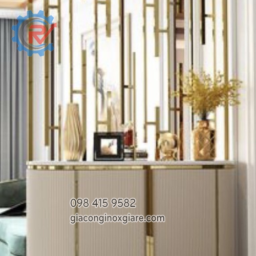 Tủ cốnle liền vách ngăn inox mạ PVD 