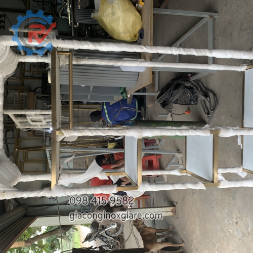 Sào treo quần áo cao cấp inox mạ vàng PVD 