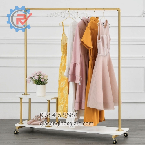 Kệ treo shop thời trang inox mạ PVD 