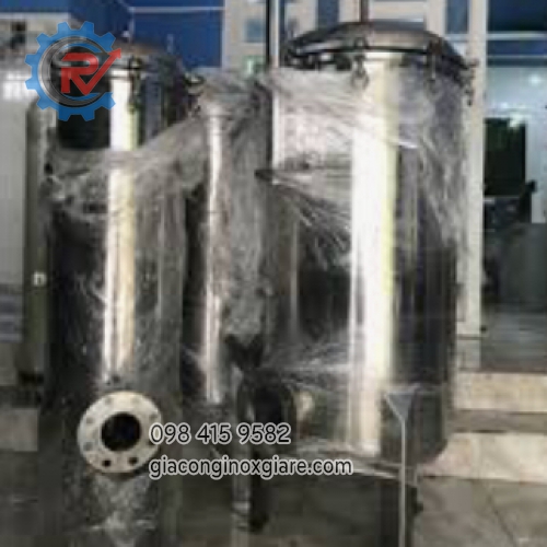 Bồn lõi lọc inox công nghiệp đánh bóng HL