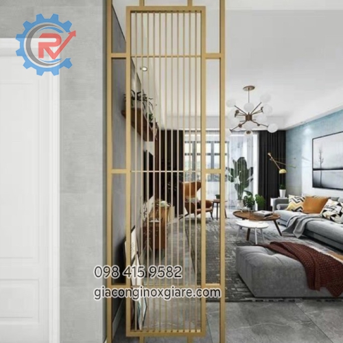 Nhận gia công Vách ngăn inox mạ vàng pVD cao cấp 