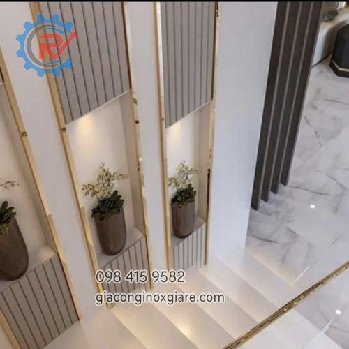 Nhận gia công inox mạ PVD vàng trang trí theo yêu cầu 