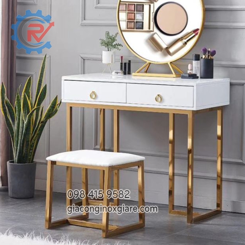 bàn phấn cao cấp mạ vàng 