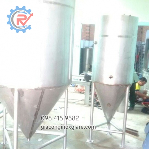 Gia công bồn silo tại xưởng 