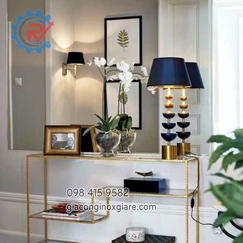 Nhận gia công, lắp đặt trang trí nội thất inox mạ PVD vàng cao cấp 