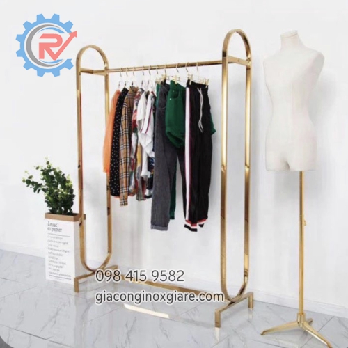 Sào treo mạ vàng PVD shop thời trang cao cấp 