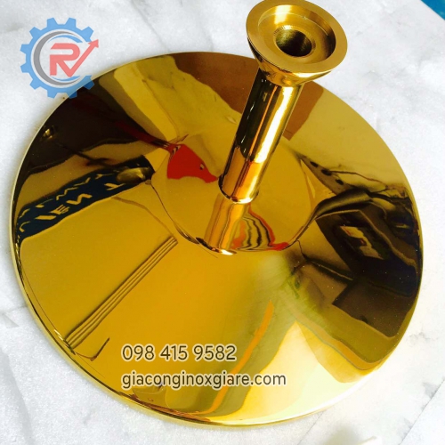 Chân bàn inox mạ vàng bóng PVD cao cấp