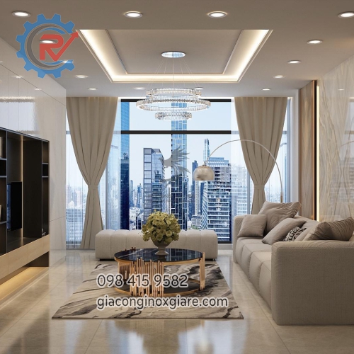 Gia công nội thất inox mạ vàng quận 7