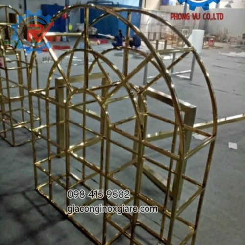 Nhận gia công sản xuất nội thất, ngoại thất inox mạ vàng theo yêu cầu 