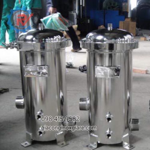 Bồn lõi lọc inox đánh bóng HL 