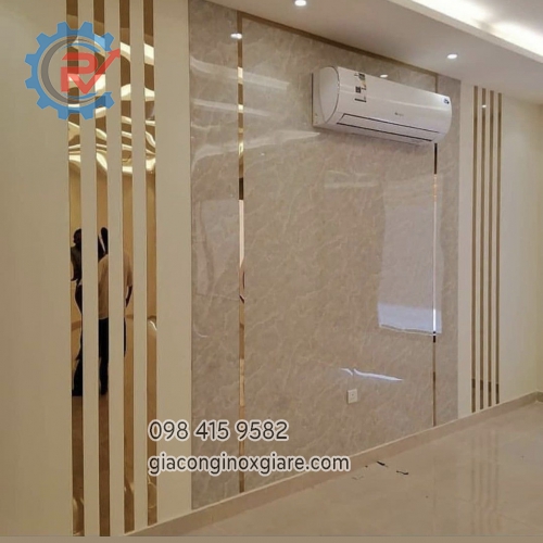 Nhận gia công, lắp đặt trang trí nội thất inox mạ PVD vàng cao cấp 