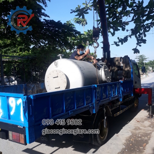 Nhận gia công bồn chứa inox công nghiệp theo chi tiết bản vẽ.
