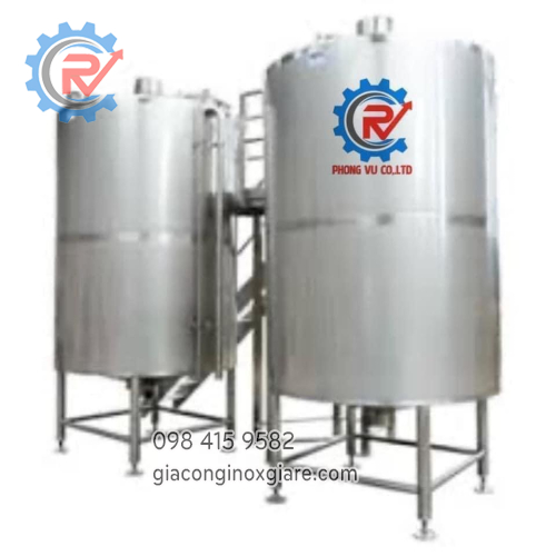 Bồn chứa trụ đứng trong công nghiệp thực phẩm 
