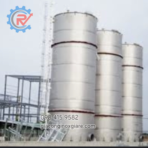 Sản xuất thi công lắp đặt Bồn chứa công nghiệp bằng inox 