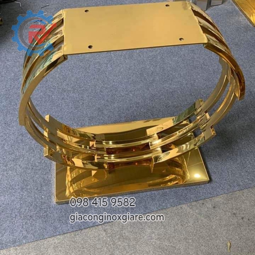 Gia công chân bàn Console mạ vàng PVD cao cấp
