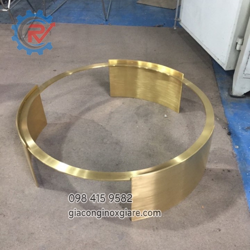 Nhận gia công chân bàn inox mạ PVD màu theo yêu cầu.