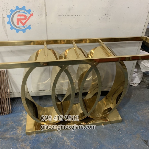 Nhận gia công chân bàn inox mạ PVD màu theo yêu cầu.