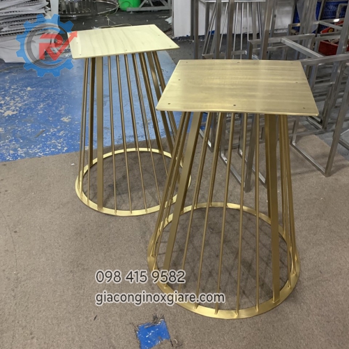 Nhận gia công chân bàn inox mạ PVD màu theo yêu cầu.