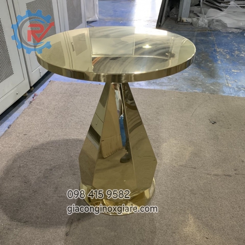 Nhận gia công chân bàn inox mạ PVD màu theo yêu cầu.