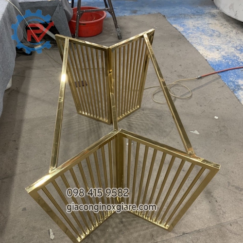 Nhận gia công chân bàn inox mạ PVD màu theo yêu cầu.