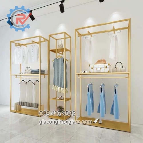 Gia công lắp đặt kệ trưng bày inox mạ PVD cao cấp tại TPHCM