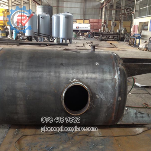 Gia công bồn chứa công nghiệp bằng thép 