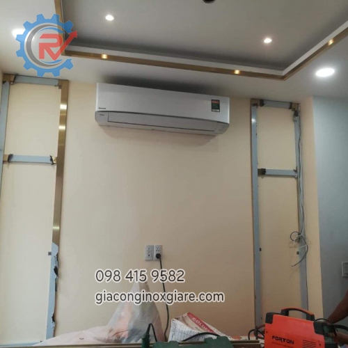 trang trí trần, tường inox mạ PVD tạo điểm nhấn sang trọng