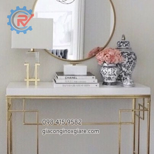 Bàn Console trang trí mạ vàng  cao cấp