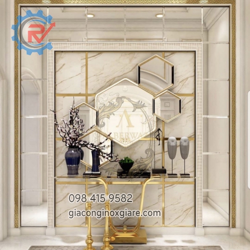 Bàn console, khung nẹp trang trí phòng khách.