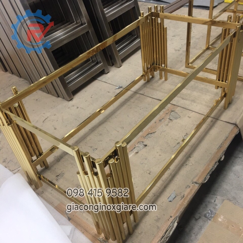Gia công nội thất inox mạ vàng theo yêu cầu