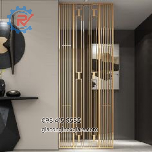 Đơn vị chuyên gia công lắp đặt vách ngăn trang trí inox mạ PVD phong cách Châu Âu sang trọng.