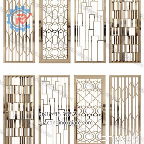 Đơn vị chuyên gia công lắp đặt vách ngăn trang trí inox mạ PVD phong cách Châu Âu sang trọng.