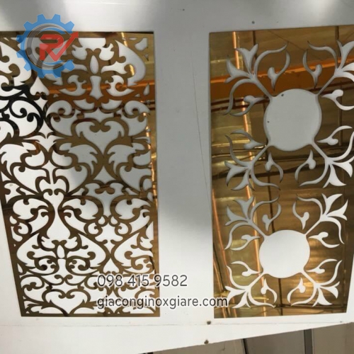 Đơn vị chuyên gia công lắp đặt vách ngăn trang trí inox mạ PVD phong cách Châu Âu sang trọng.