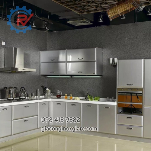 Nhận gia công tủ bếp inox cao cấp