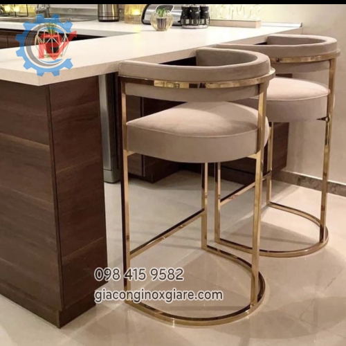 Nhận gia công ghế quầy bar mạ vàng theo yêu cầu