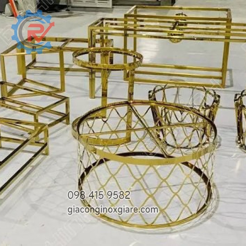 Đơn vị chuyên thiết kế gia công chân bàn inox mạ PVD sang trọng đẳng cấp